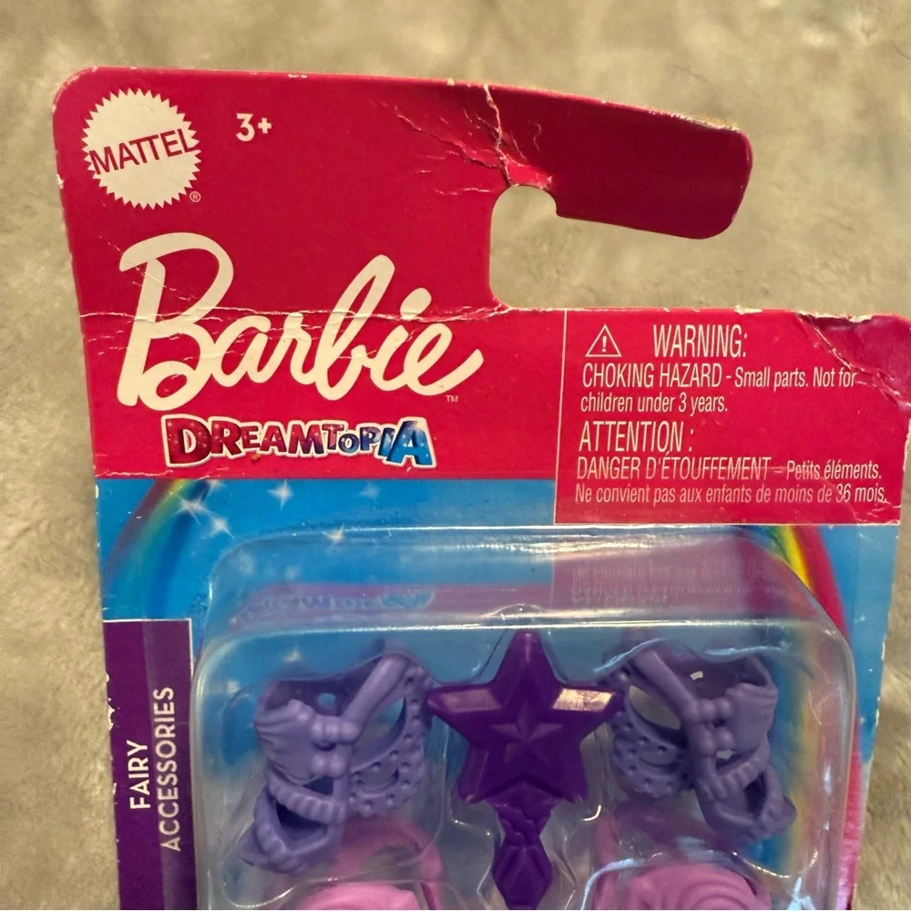 2021 Barbie Dreamtopia Fairy Accessories Mattel Wand & 2 Shoes‎ / Boots Sandals